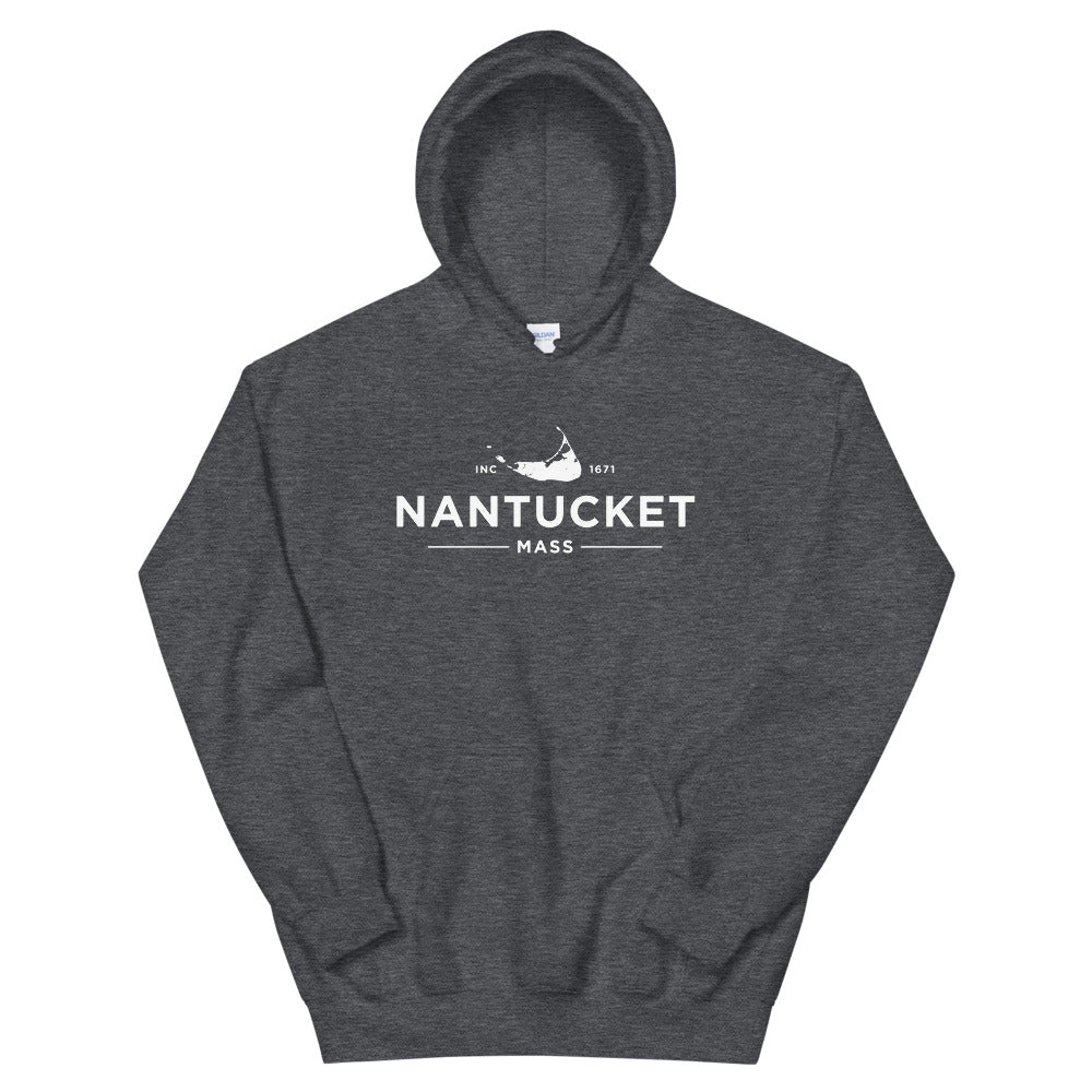 Nantucket Hoodie Sweatshirt charcoal grey
