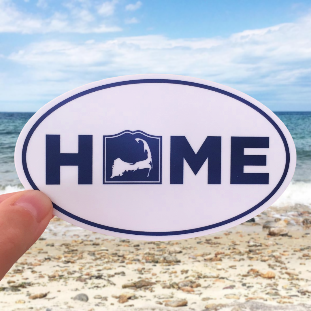 Cape Cod Home Oval Sticker (pack of two)