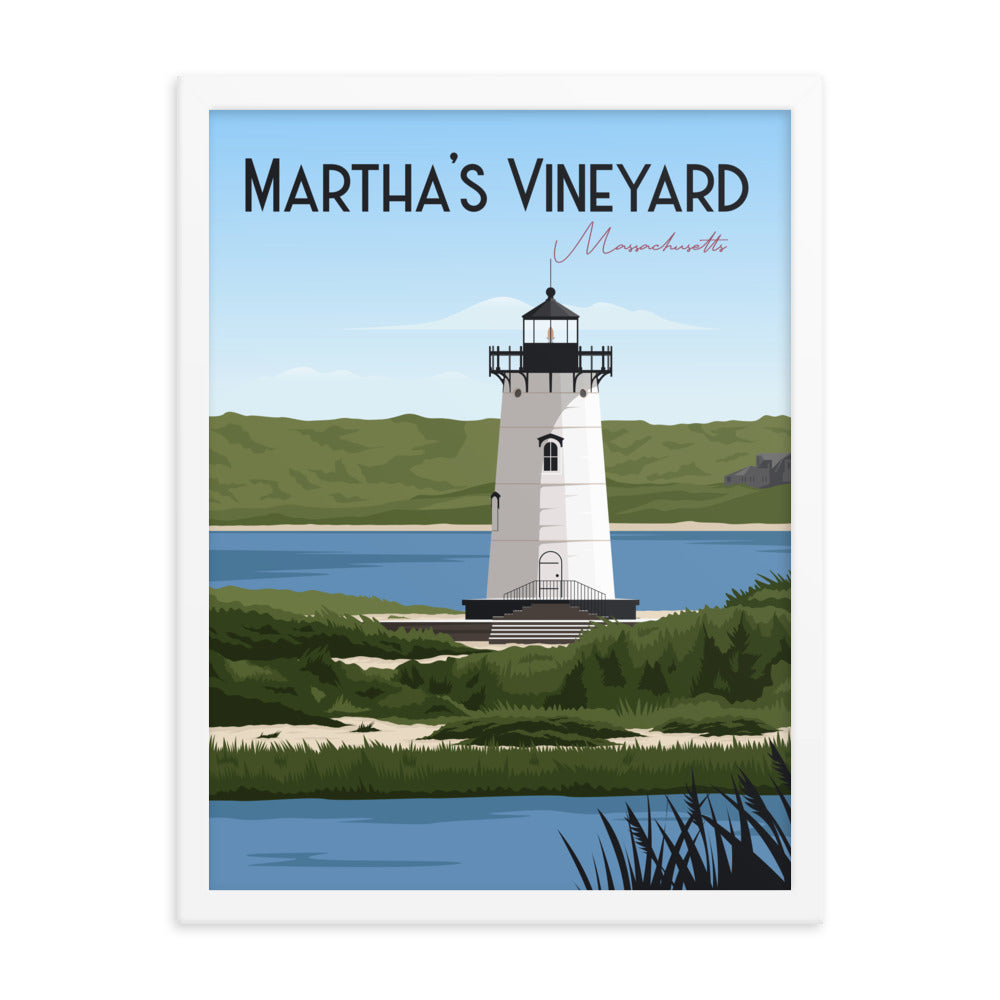 Martha's Vineyard Lighthouse Framed Poster