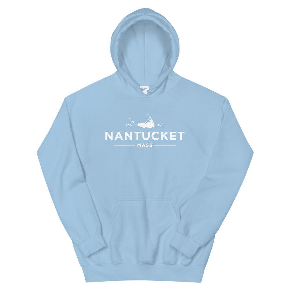 Nantucket Hoodie Sweatshirt light blue