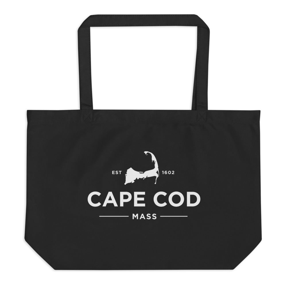 Cape Cod Large Black Tote Bag