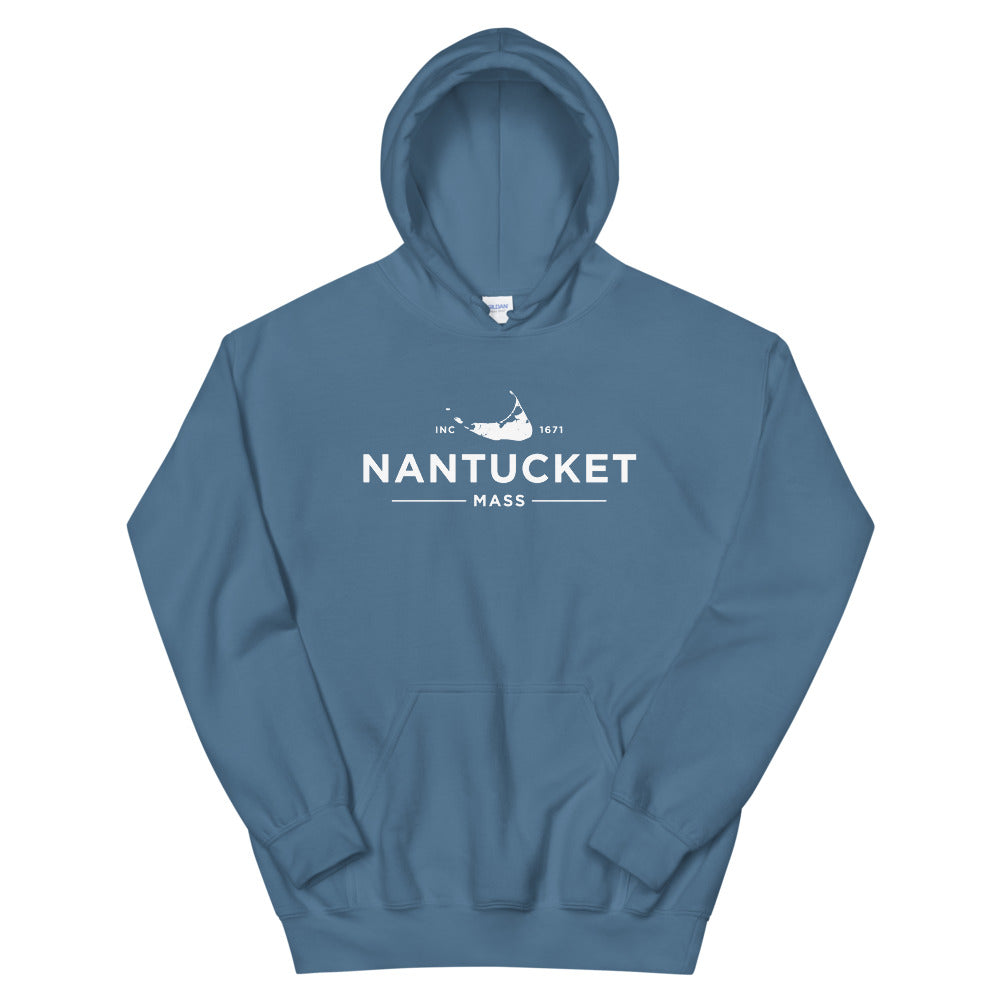 Nantucket Hoodie Sweatshirt indigo blue