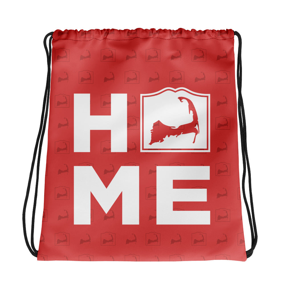 Cape Cod HOME Red Drawstring Backpack