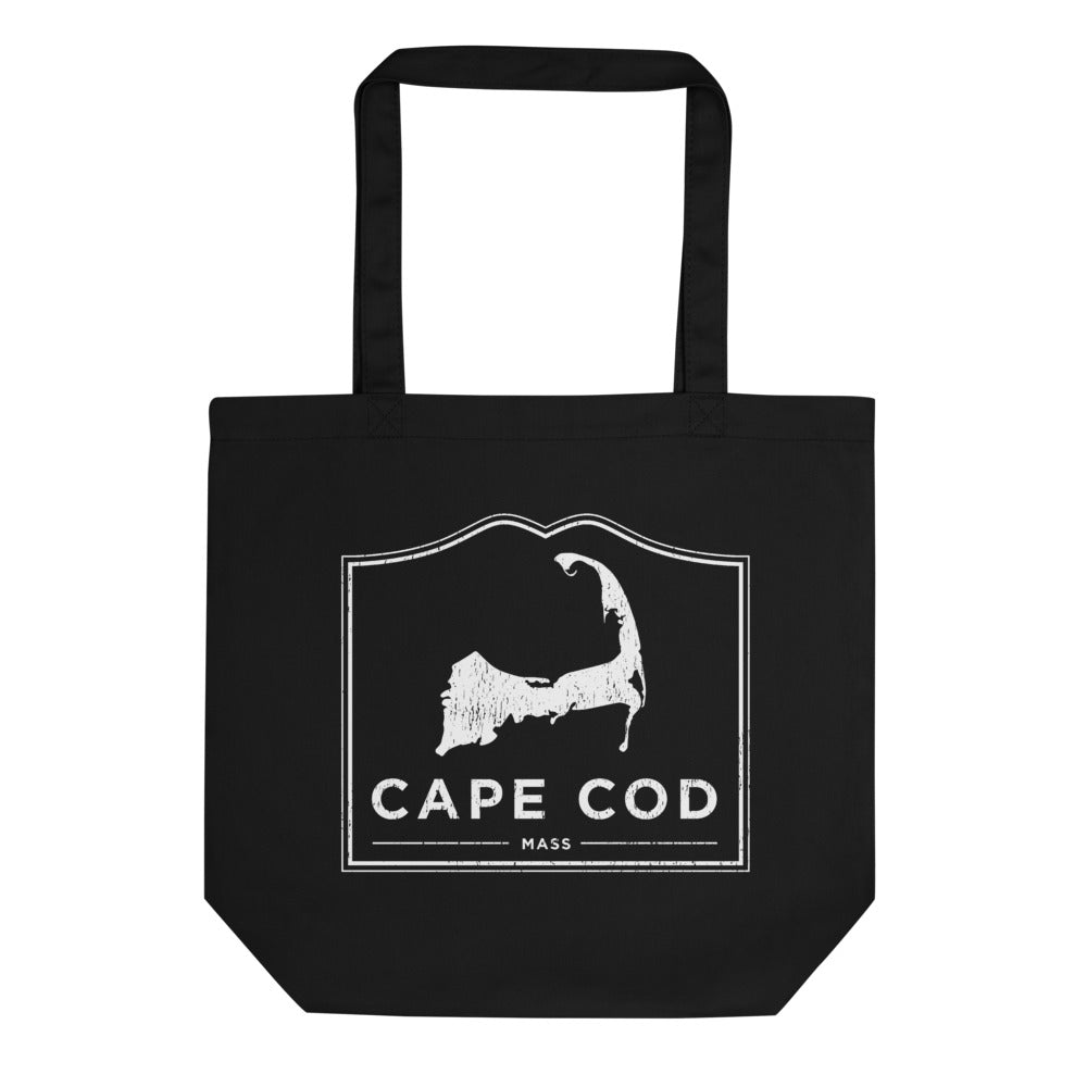 Cape Cod Mass Black Tote Bag Vintage Look